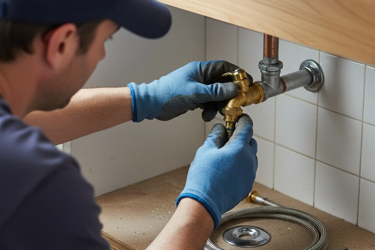 Shutoff valve and fitting work during Repiping in Barton